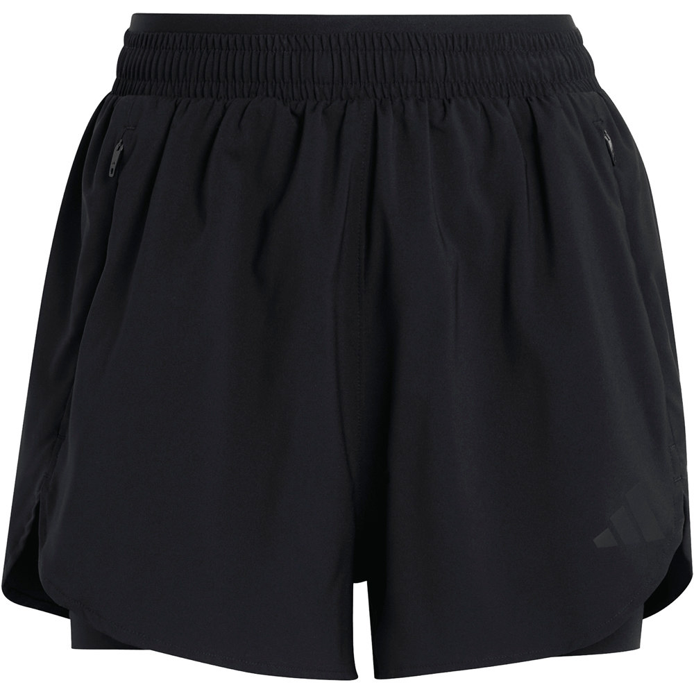 adidas pantalones y mallas cortas fitness mujer D4T G2 2IN1SH NEGRO 04