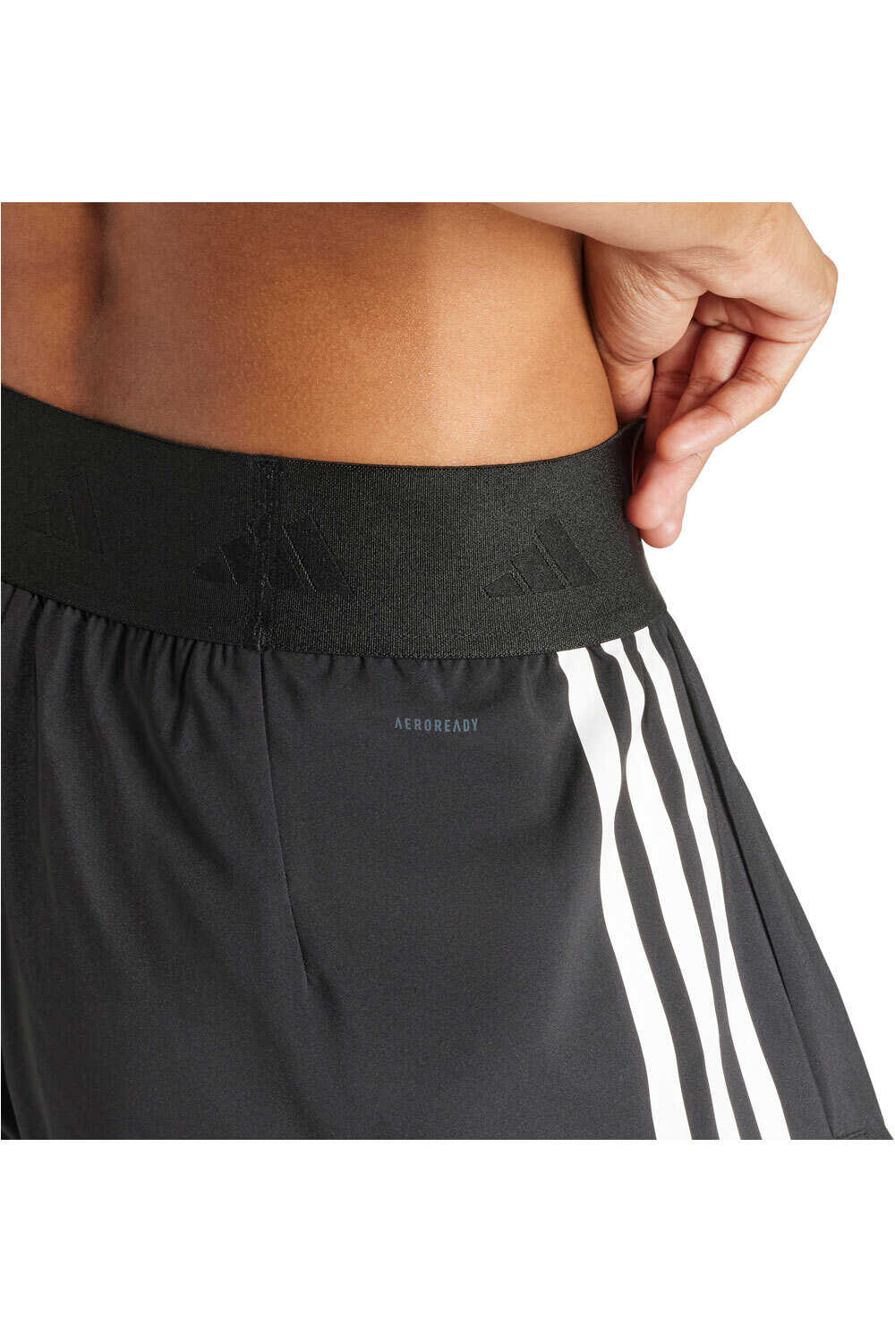 adidas pantalones y mallas cortas fitness mujer HYPERGLAM WOVEN NEGRO 03