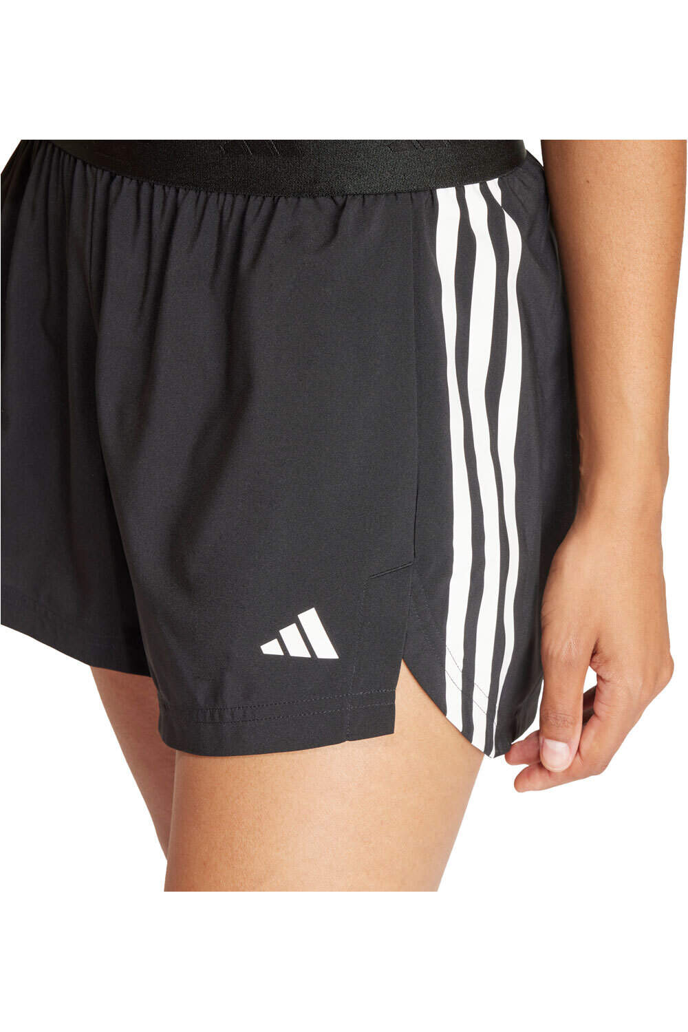 adidas pantalones y mallas cortas fitness mujer HYPERGLAM WOVEN NEGRO vista detalle