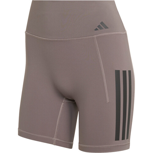 adidas pantalones y mallas cortas fitness mujer OPTIME 3 STRIPES GRIS