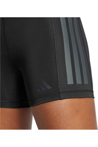 adidas pantalones y mallas cortas fitness mujer OPTIME 3 STRIPES NEGRO 03