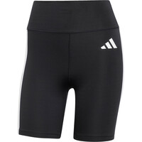 adidas pantalones y mallas cortas fitness mujer OPTIME ESSENTIALS 3 STRIPES NEGRO 04