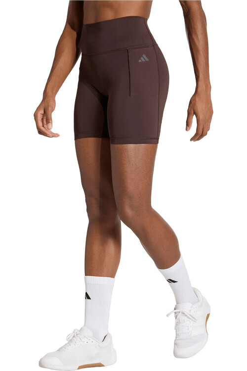 adidas pantalones y mallas cortas fitness mujer OPTIME POWER MARRON