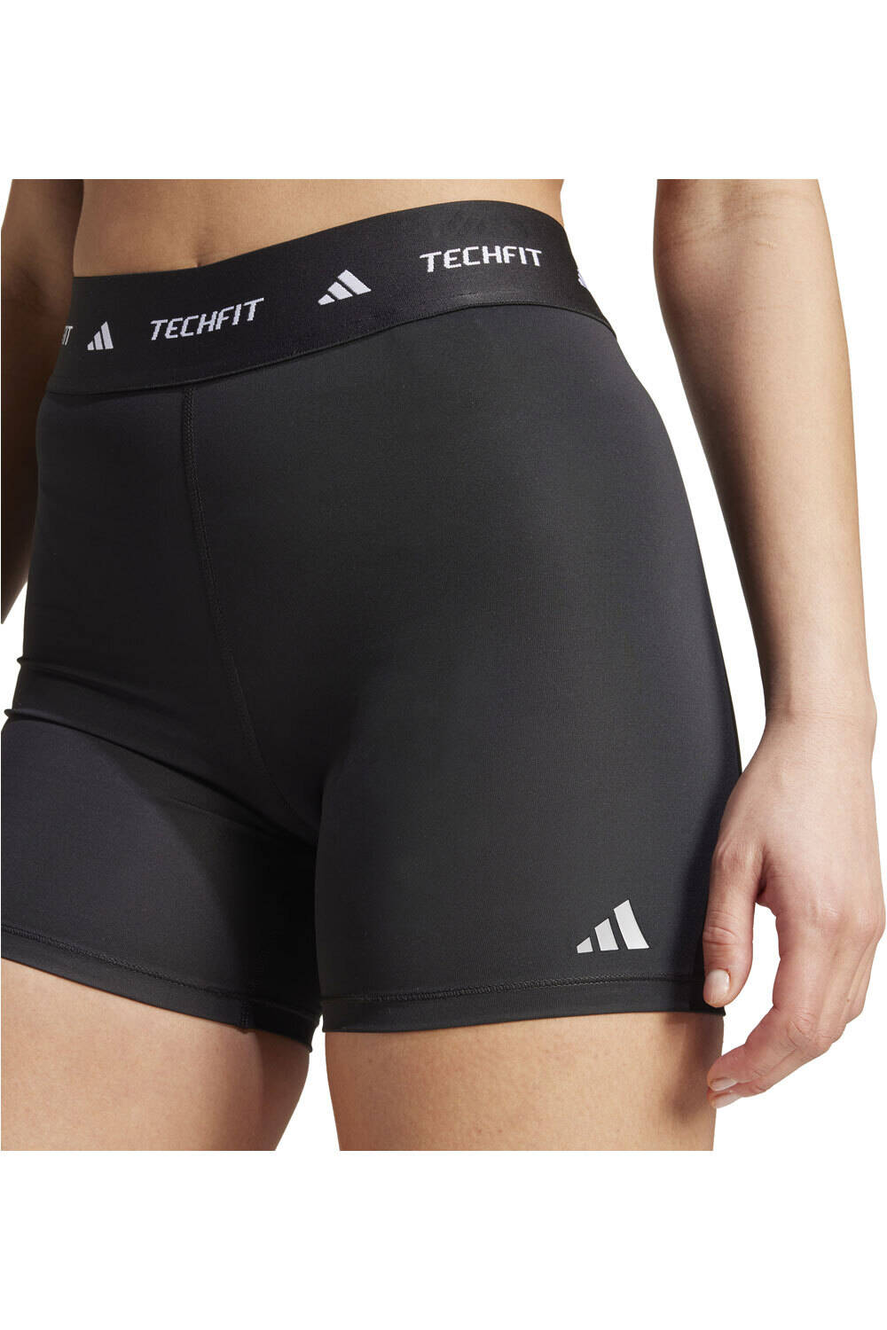 adidas pantalones y mallas cortas fitness mujer TECHFIT NEGRO vista detalle