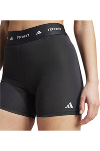 adidas pantalones y mallas cortas fitness mujer TECHFIT NEGRO vista detalle