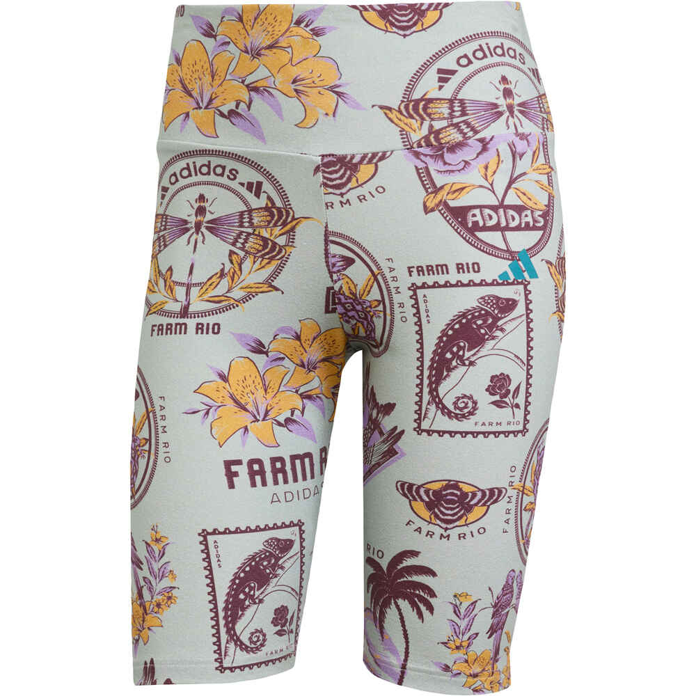 adidas pantalones y mallas cortas fitness mujer X FARM RIO BIKE GRIS 05