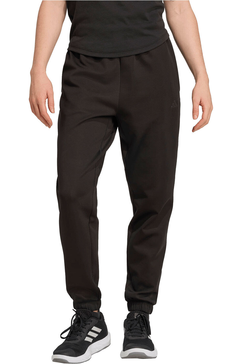 adidas pantalones y mallas largas fitness mujer MOTION ESSENTIALS NEGRO vista frontal