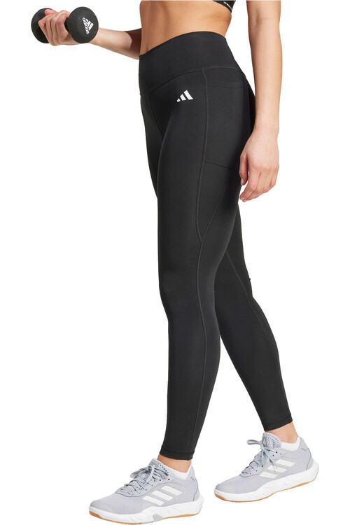 adidas pantalones y mallas largas fitness mujer OPTIME ESSENTIAL STASH NEGRO
