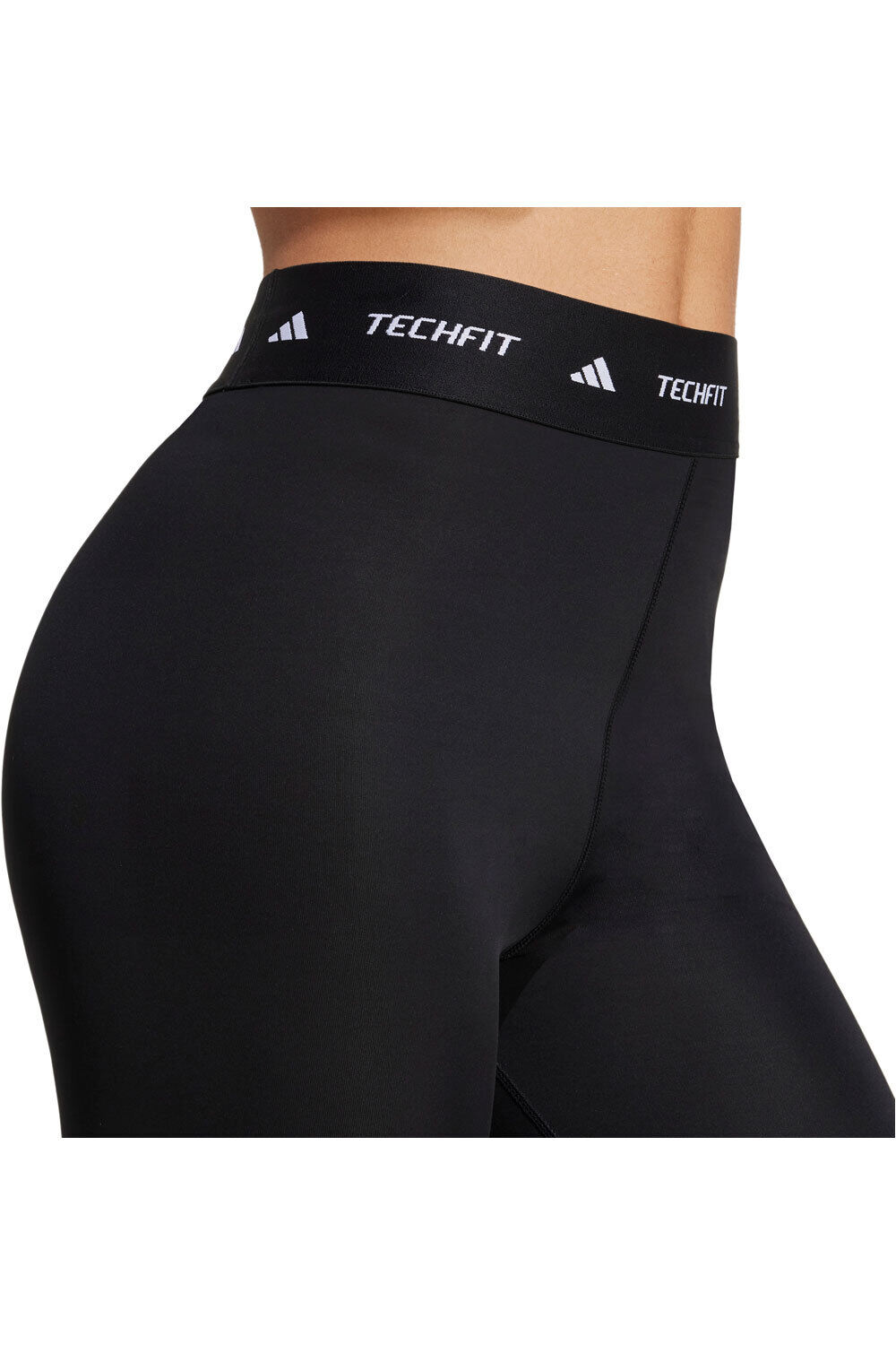 adidas pantalones y mallas largas fitness mujer TECHFIT 3 STRIPES ROSA vista detalle