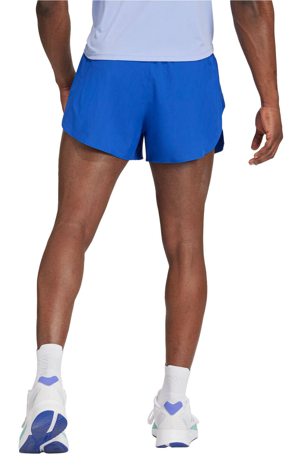 adidas pantaloneta técnica hombre ADIZERO ESSENTIALS AZUL vista trasera