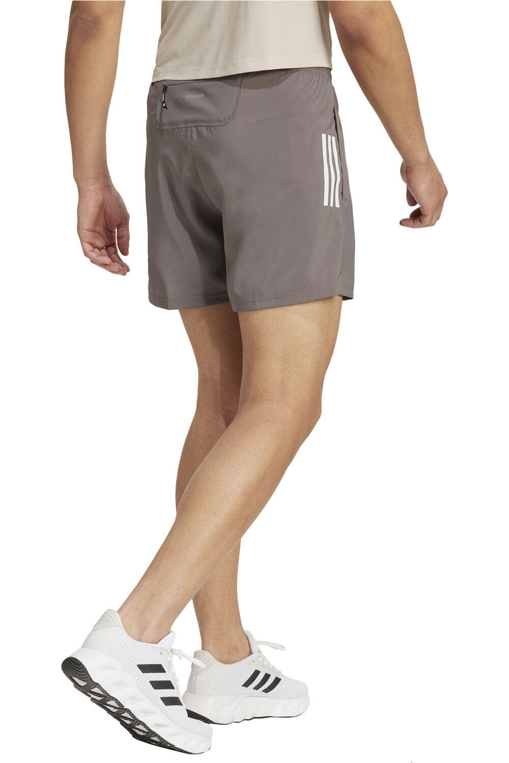 adidas pantaloneta técnica hombre OWN THE RUN GRIS vista trasera