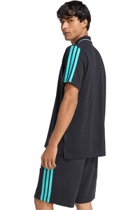 adidas polo manga corta hombre MERCEDES-AMG PETRONAS F1 DNA NEGRO vista trasera