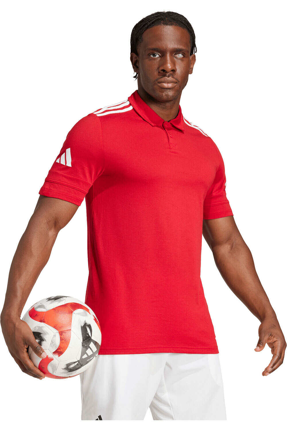 adidas polo manga corta hombre SQUADRA25 COTTON ROJO vista detalle