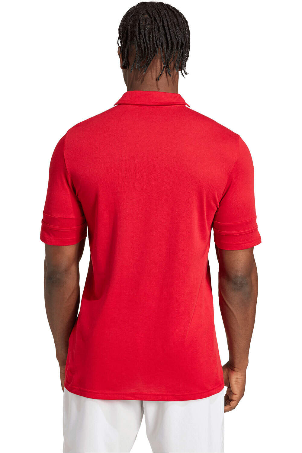 adidas polo manga corta hombre SQUADRA25 COTTON ROJO vista trasera
