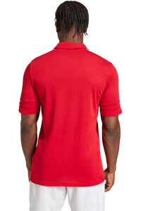 adidas polo manga corta hombre SQUADRA25 COTTON ROJO vista trasera