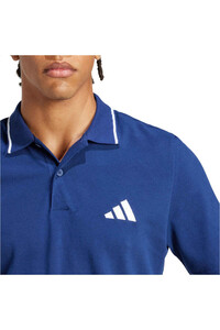 adidas polo manga larga hombre ESSENTIALS SMALL LOGO PIQUE AZUL 03