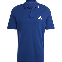adidas polo manga larga hombre ESSENTIALS SMALL LOGO PIQUE AZUL 05