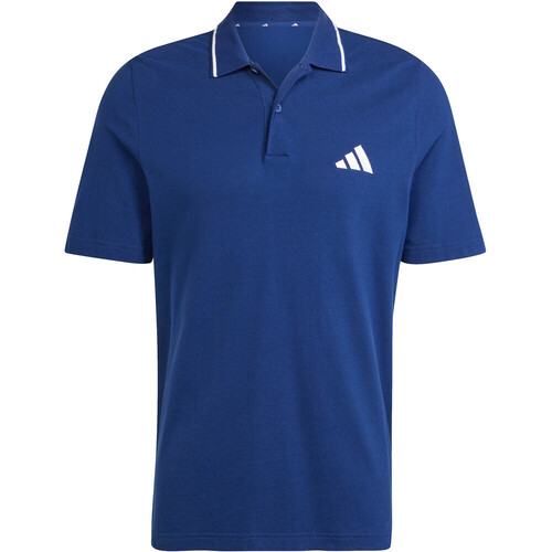 ADIDAS ESSENTIALS SMALL LOGO PIQUE azul