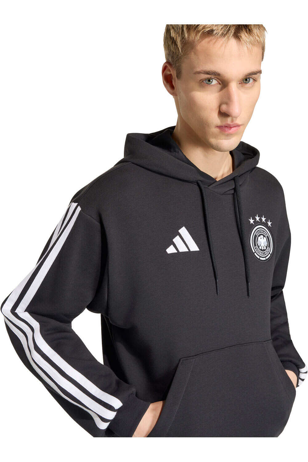 adidas sudadera entrenamiento fútbol ALEMANIA MUNDIAL 2026 DNA NEGRO vista detalle