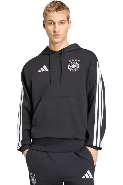 adidas sudadera entrenamiento fútbol ALEMANIA MUNDIAL 2026 DNA NEGRO