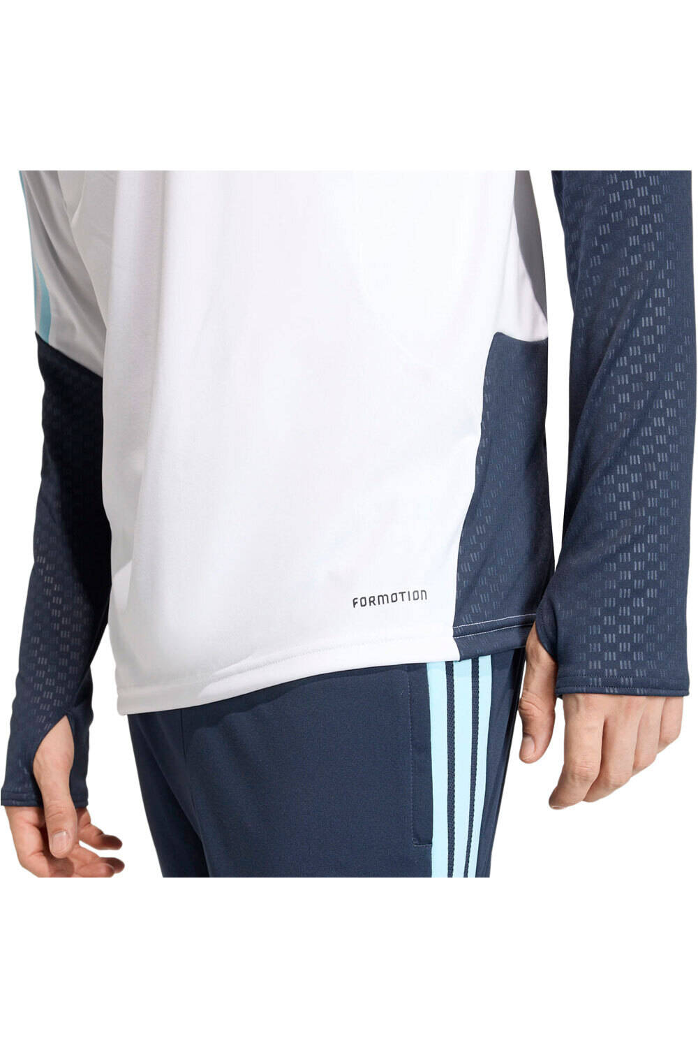 adidas sudadera entrenamiento fútbol ARGENTINA MUNDIAL 2026 ENTRENAMIENTO BLANCO vista detalle