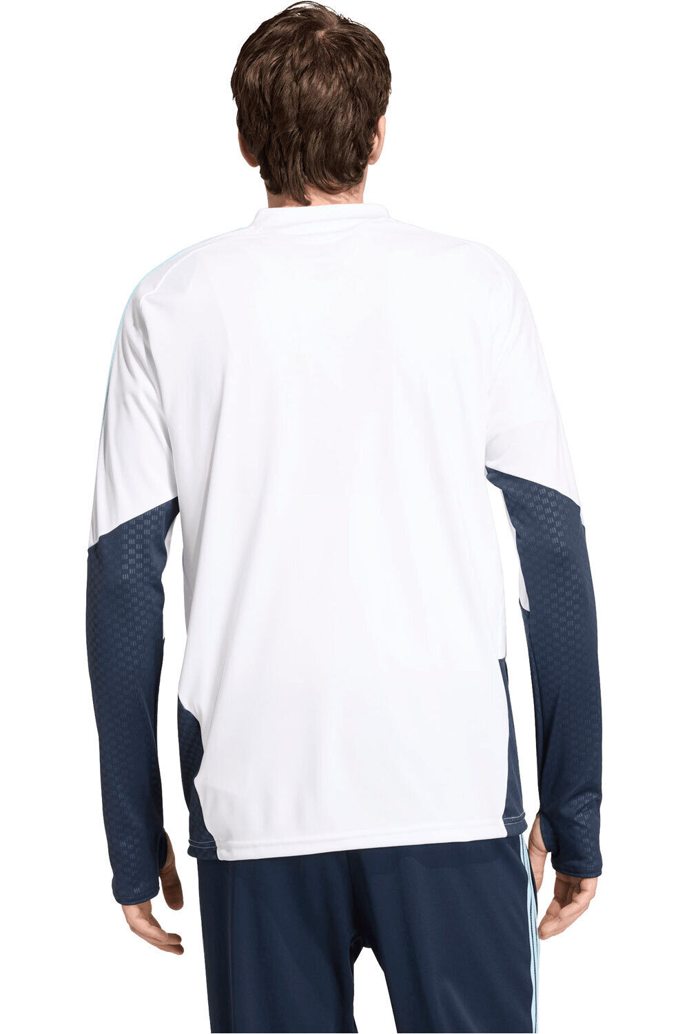 adidas sudadera entrenamiento fútbol ARGENTINA MUNDIAL 2026 ENTRENAMIENTO BLANCO vista trasera