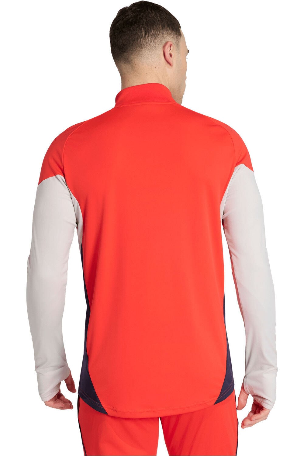 adidas sudadera entrenamiento fútbol BAYERN DE MUNICH 25/26 ENTRENAMIENO ROJO vista trasera
