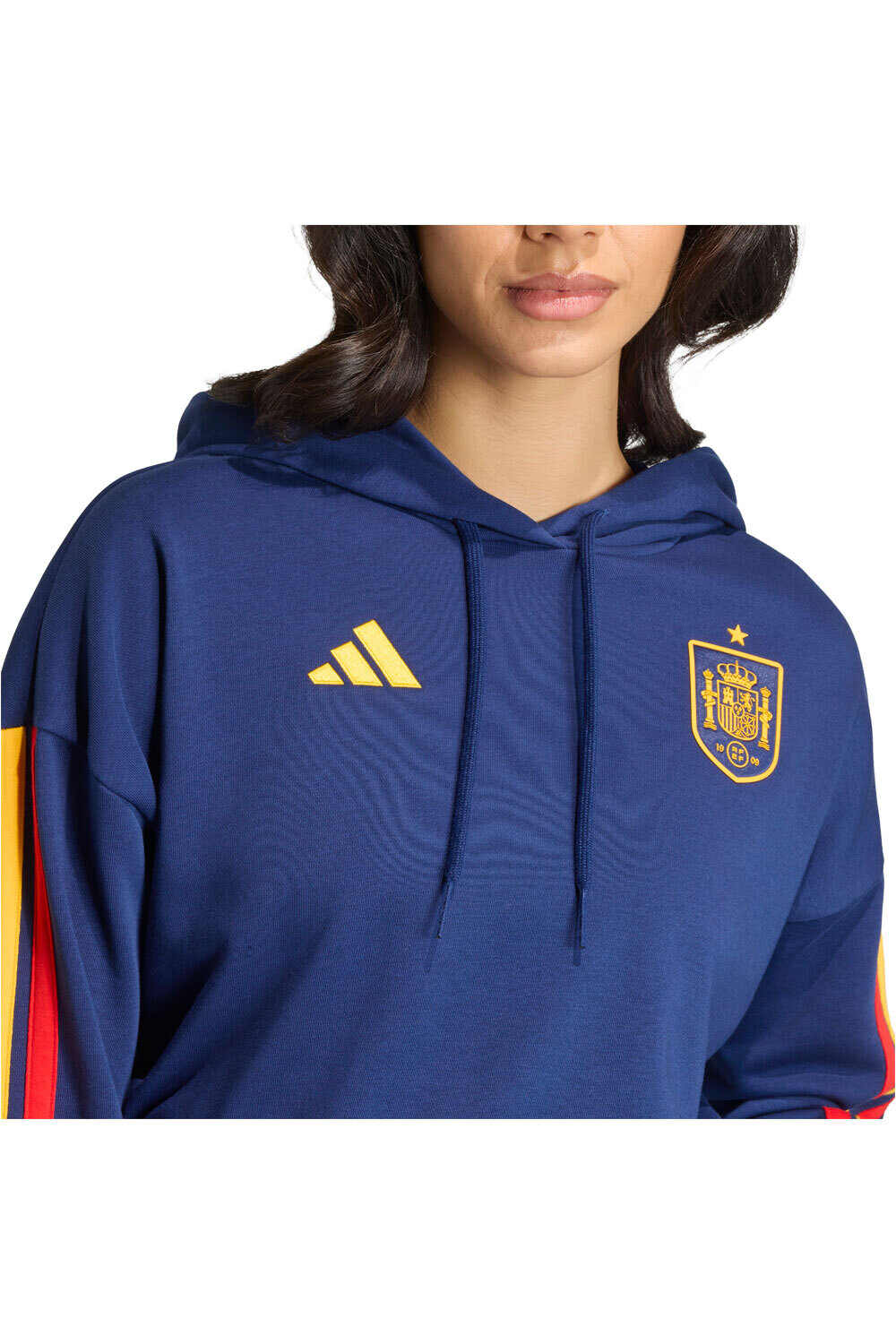 adidas sudadera entrenamiento fútbol ESPAÑA MUNDIAL 2026 DNA AZUL vista detalle