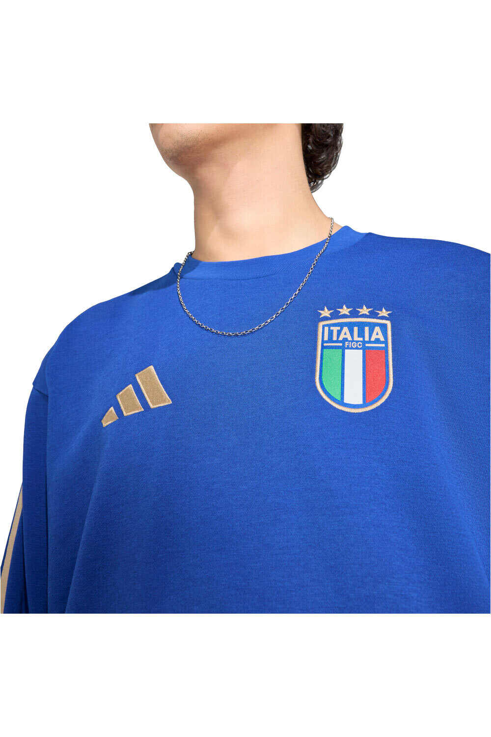 adidas sudadera entrenamiento fútbol ITALIA MUNDIAL 2026 AZUL vista detalle