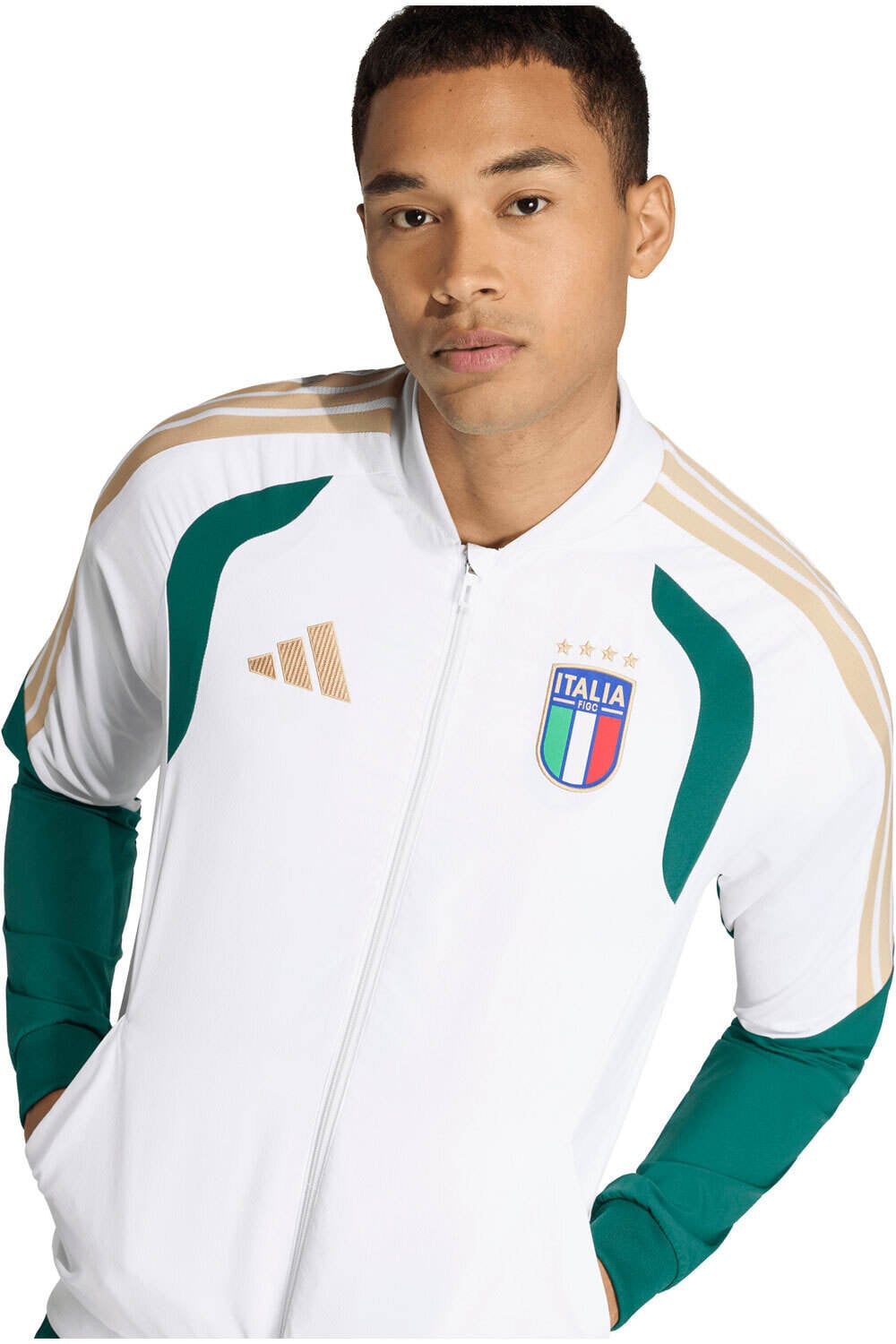 adidas sudadera entrenamiento fútbol ITALIA MUNDIAL 2026 BLANCO vista detalle