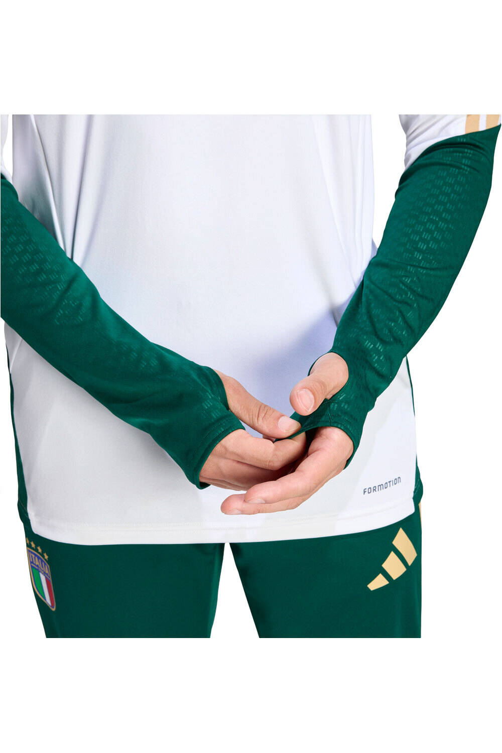 adidas sudadera entrenamiento fútbol ITALIA MUNDIAL 2026 ENTRENAMIENTO BLANCO 03