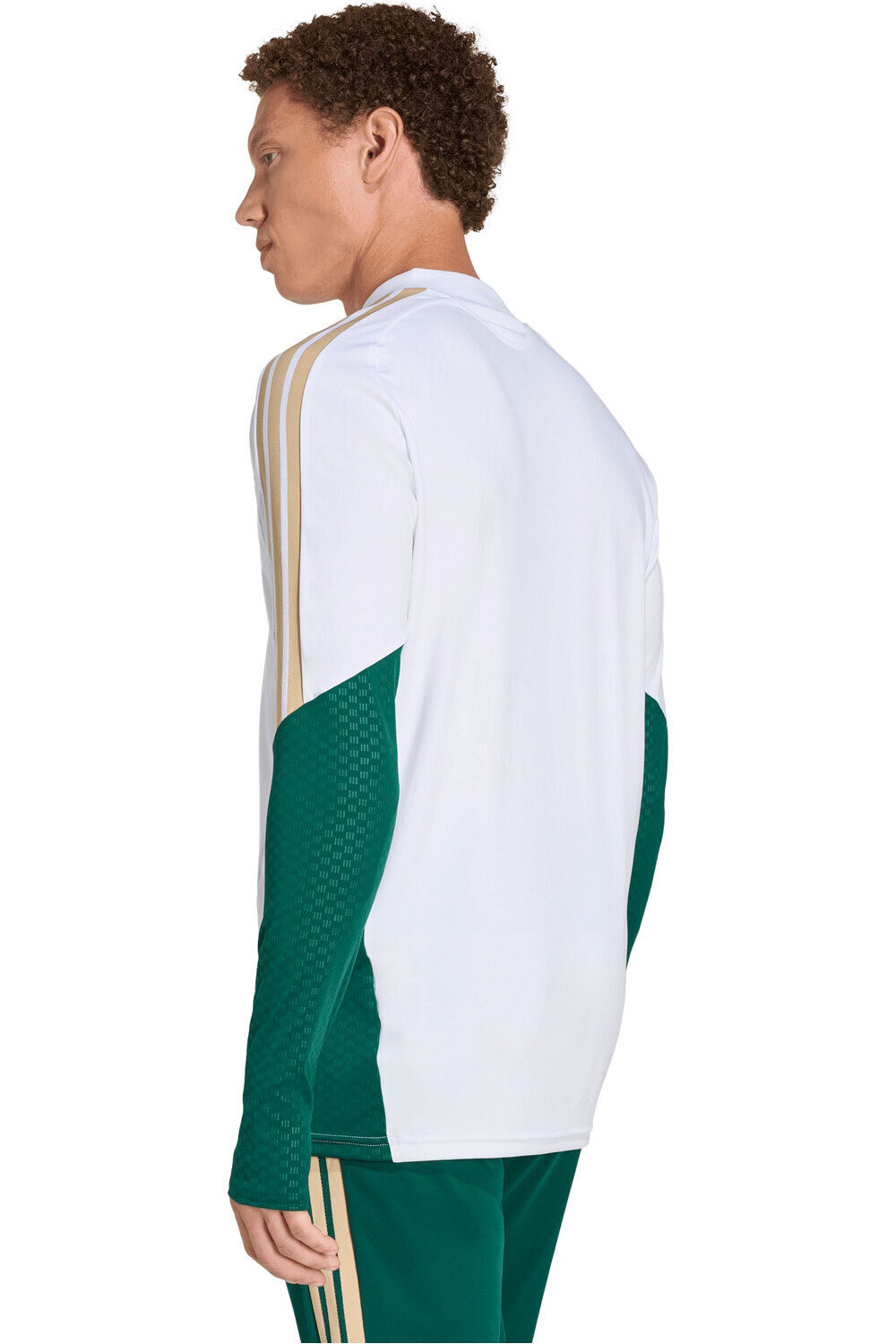 adidas sudadera entrenamiento fútbol ITALIA MUNDIAL 2026 ENTRENAMIENTO BLANCO vista trasera