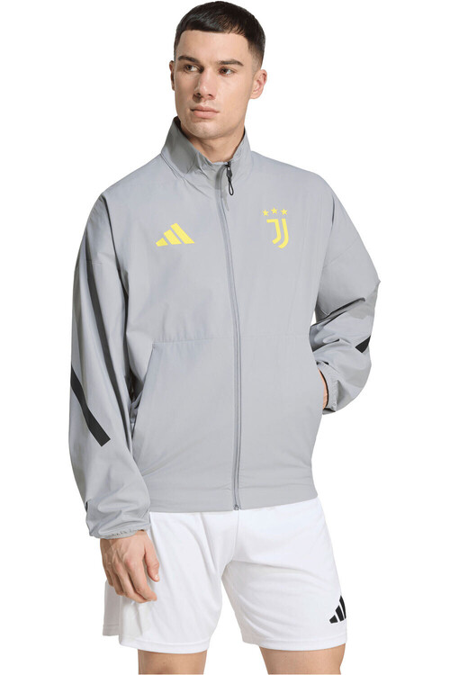 adidas sudadera entrenamiento fútbol JUVENTUS 25/26 PREMATCH GRIS