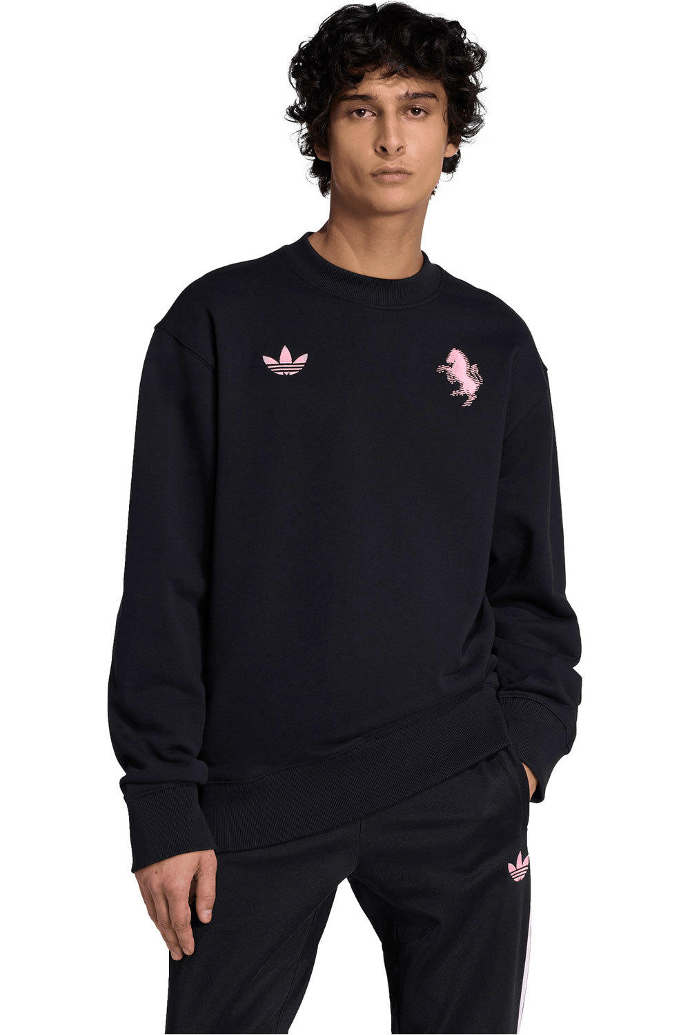 adidas sudadera entrenamiento fútbol JUVENTUS LFSTLR NEGRO vista frontal