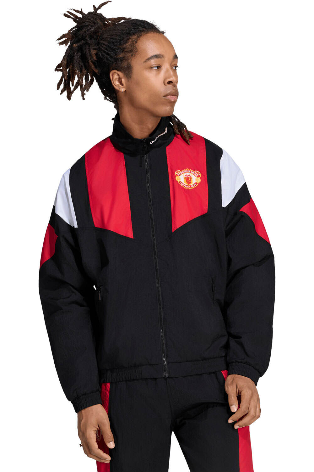 adidas sudadera entrenamiento fútbol MANCHESTER UNITED EQT NEGRO vista frontal