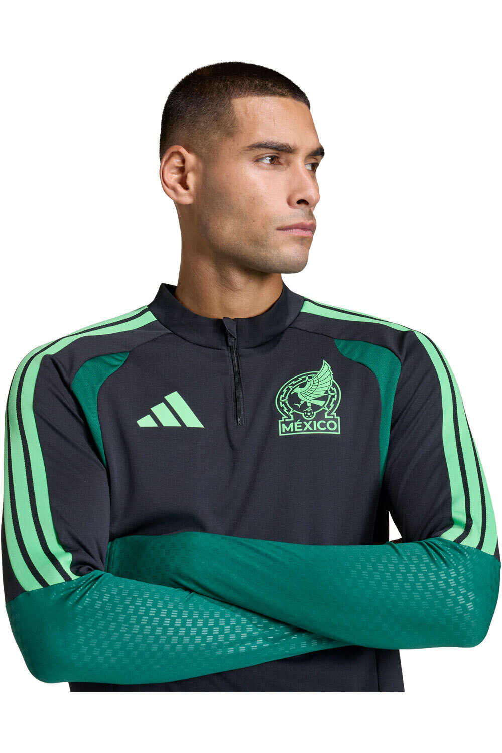 adidas sudadera entrenamiento fútbol MEXICO MUNDIAL 2026 ENTRENAMIENTO NEGRO vista detalle