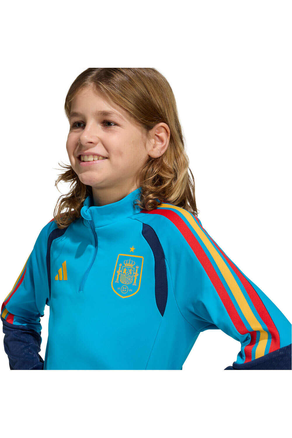 adidas sudadera entrenamiento fútbol niño ESPAÑA MUNDIAL 2026 ENTRENAMIENTO AZUL 03