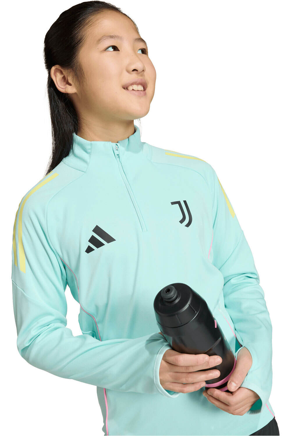 adidas sudadera entrenamiento fútbol niño JUVENTUS 25/26 ENTRENAMIENTO VERDE vista detalle
