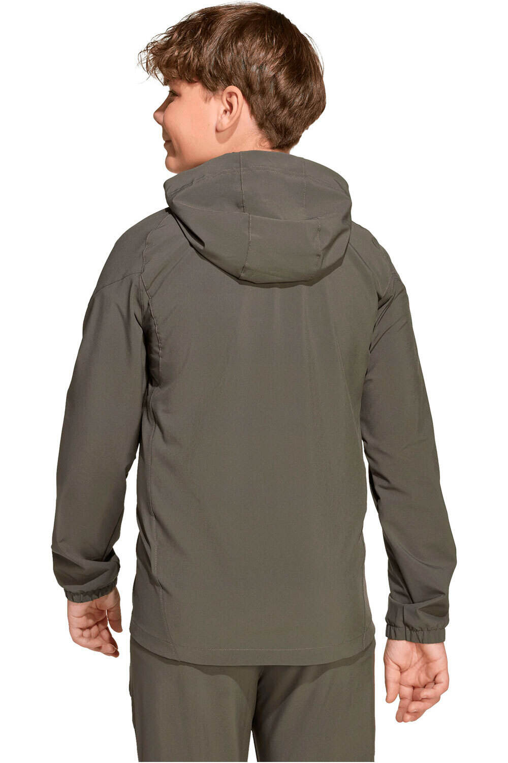 adidas sudadera entrenamiento fútbol niño REAL MADRID TIRO25 COMPETITION VIS GRIS vista trasera