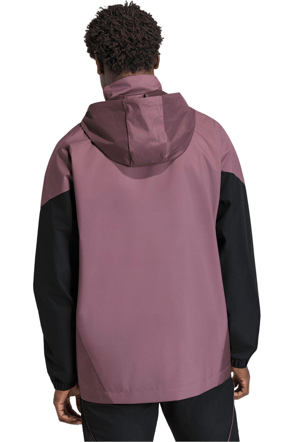 adidas sudadera entrenamiento fútbol REAL MADRID 25/26 MORADO vista trasera