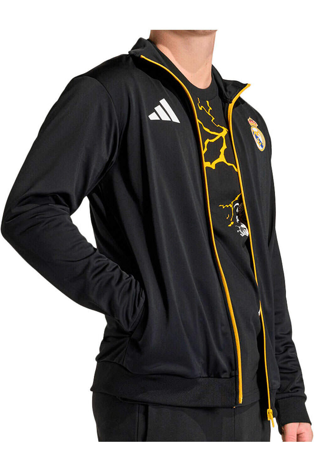 adidas sudadera entrenamiento fútbol REAL MADRID AVENGERS NEGRO vista trasera