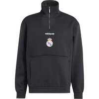 adidas sudadera entrenamiento fútbol REAL MADRID EQT NEGRO vista frontal