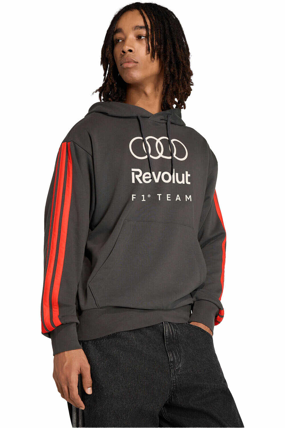 adidas sudadera hombre AUDI REVOLUT F1 TEAM DNA NEGRO vista detalle