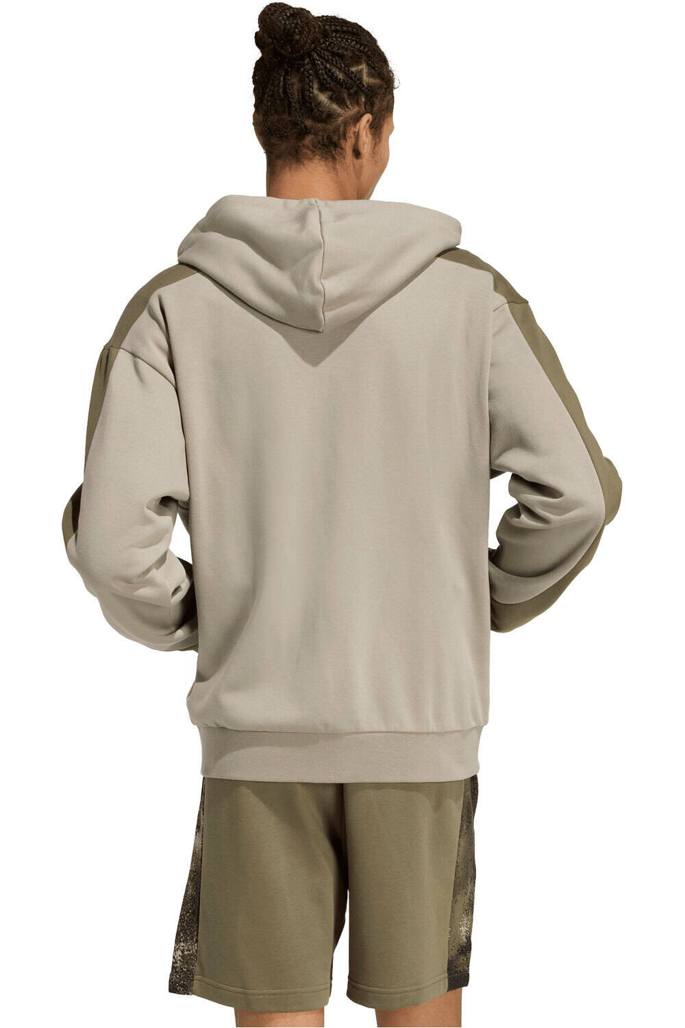 adidas sudadera hombre COLLEGIATE GRIS vista trasera