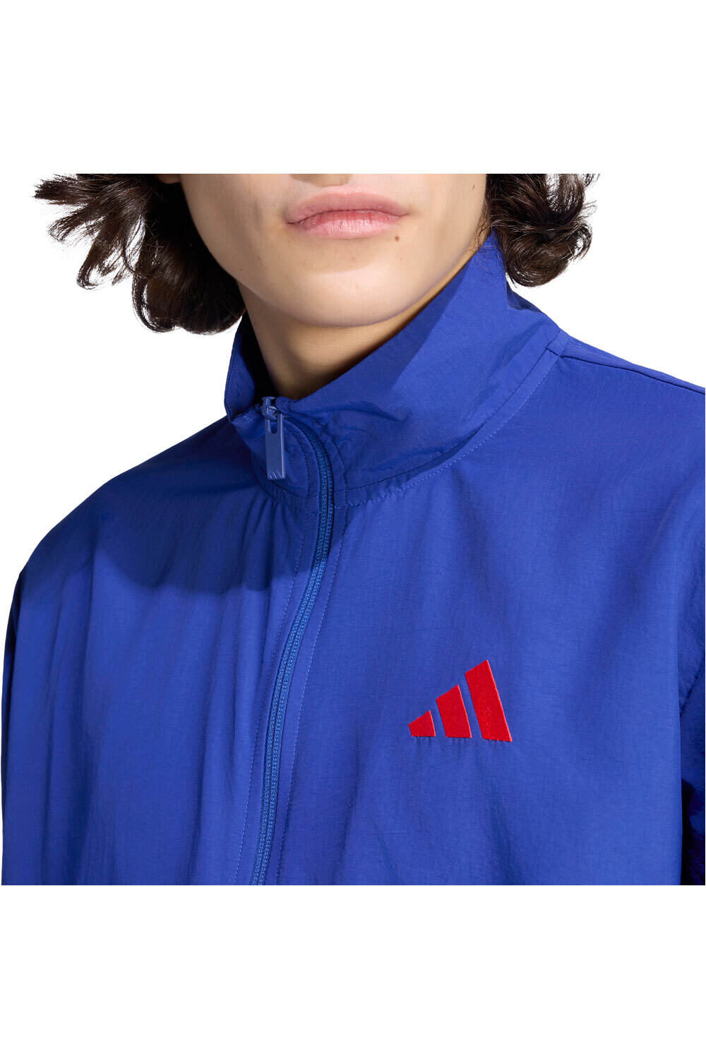 adidas sudadera hombre ESSENTIALS 3 STRIPES AZUL vista detalle