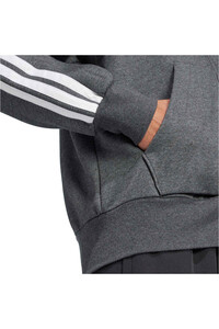 adidas sudadera hombre ESSENTIALS 3 STRIPES GRIS 03