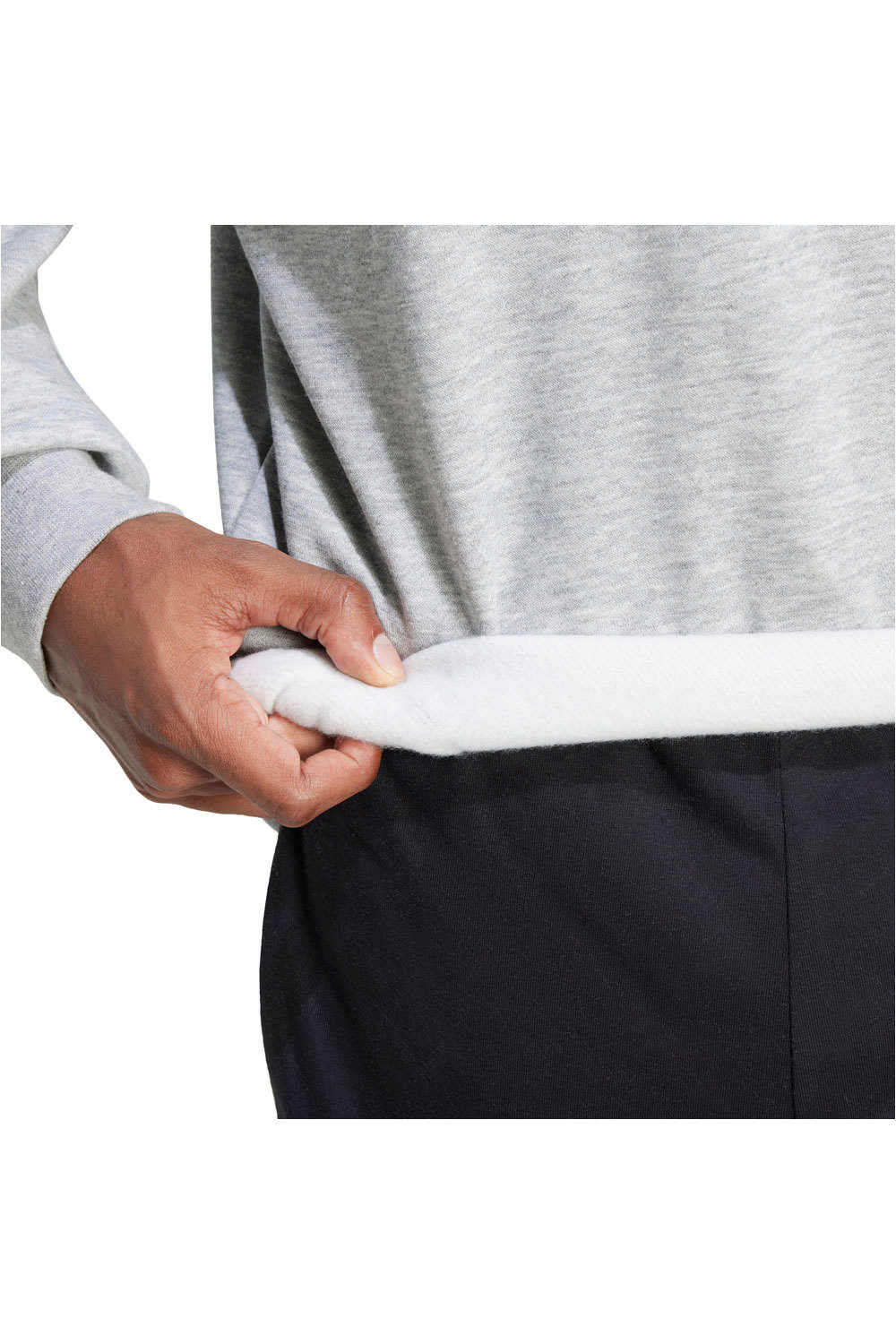 adidas sudadera hombre ESSENTIALS 3 STRIPES GRIS 04