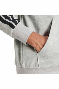 adidas sudadera hombre ESSENTIALS 3 STRIPES GRIS 04