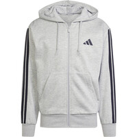 adidas sudadera hombre ESSENTIALS 3 STRIPES GRIS 05