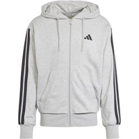 adidas sudadera hombre ESSENTIALS 3 STRIPES GRIS 05